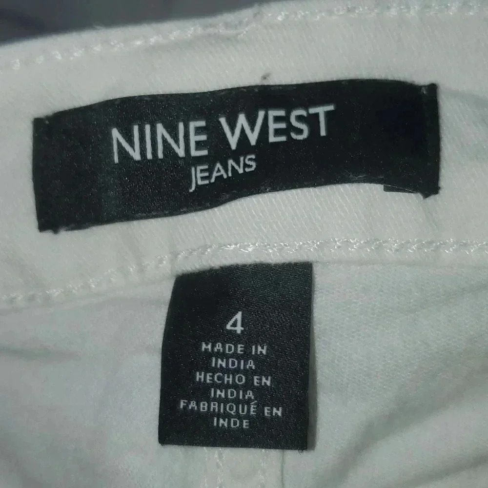 Nine West Gramercy Skinny Capri White Ankle Jeans Size 4 - Picture 11 of 16